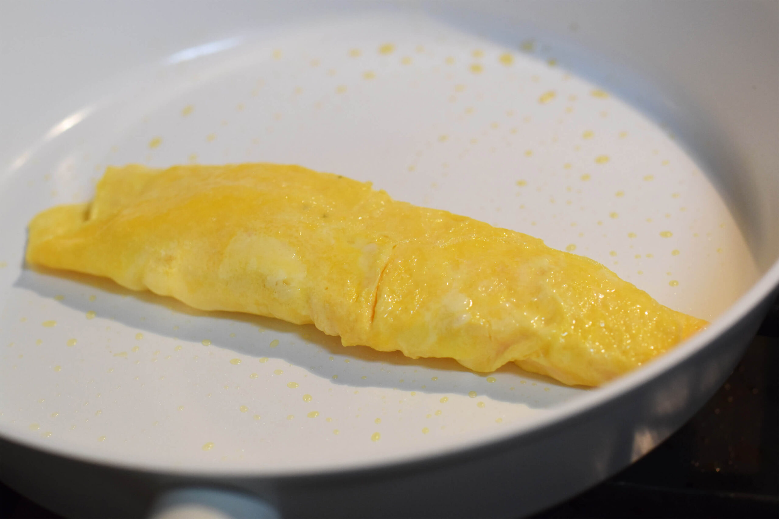 チーズ入り卵焼きも全く焦げ付かず綺麗！