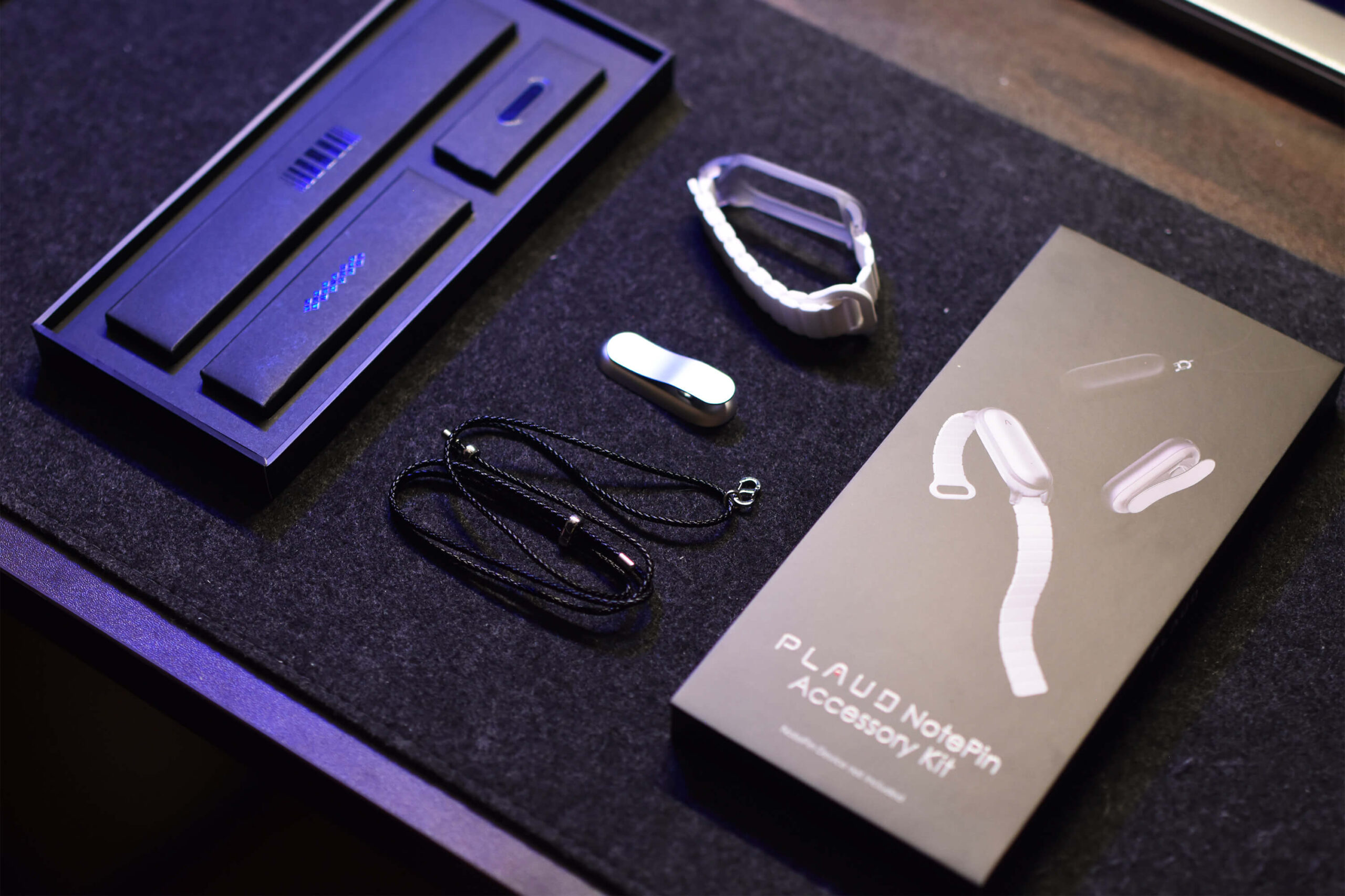 「PLAUD NotePin Accessory Kit」の同梱物一覧