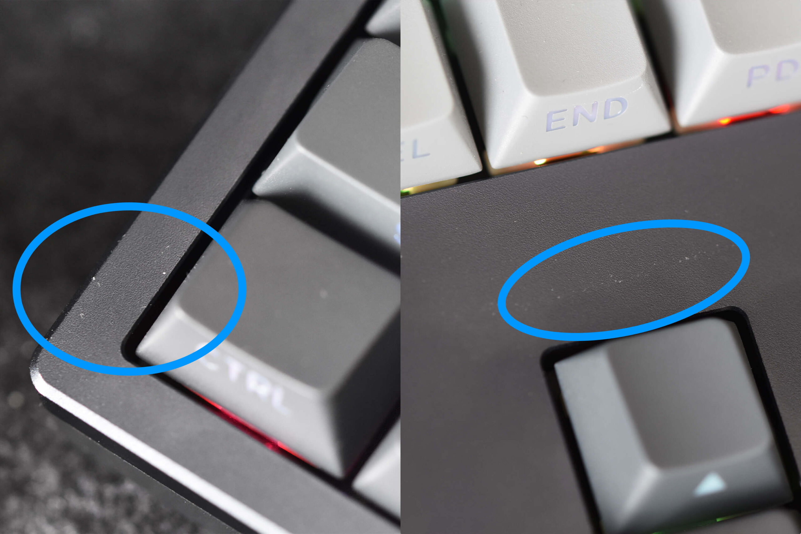 ボディに細かい傷がついていた…