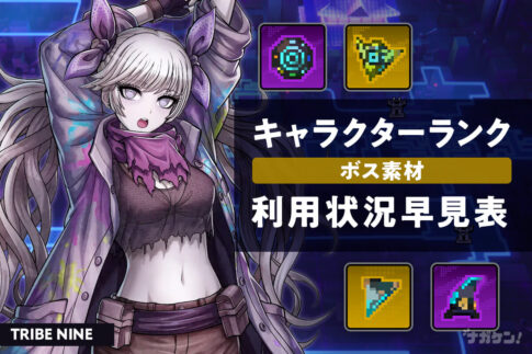 【トライブナイン】キャラクターランク突破 ボス素材 キャラクター利用状況