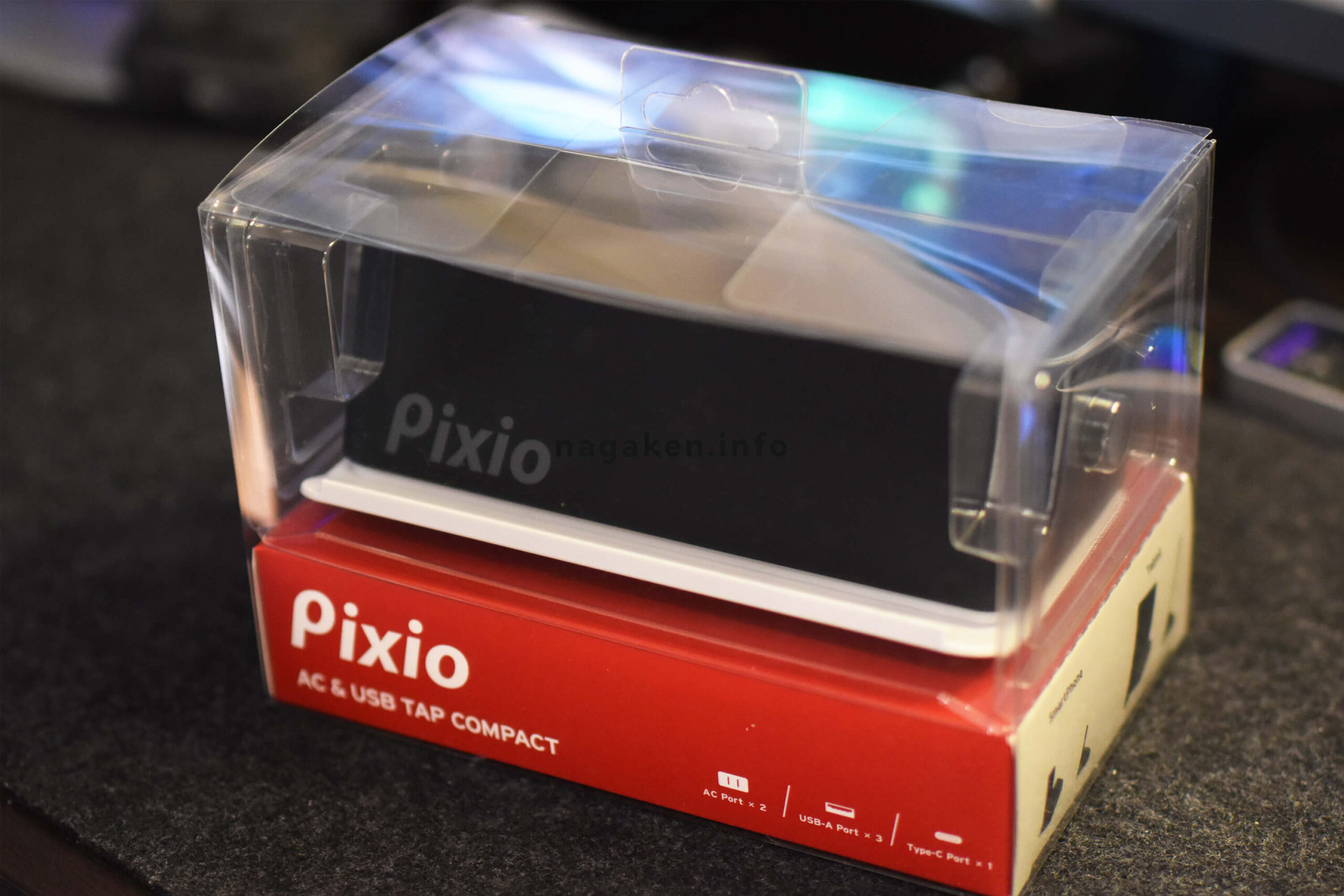 Pixio AC&USB TAP COMPACT 電源タップのパッケージ