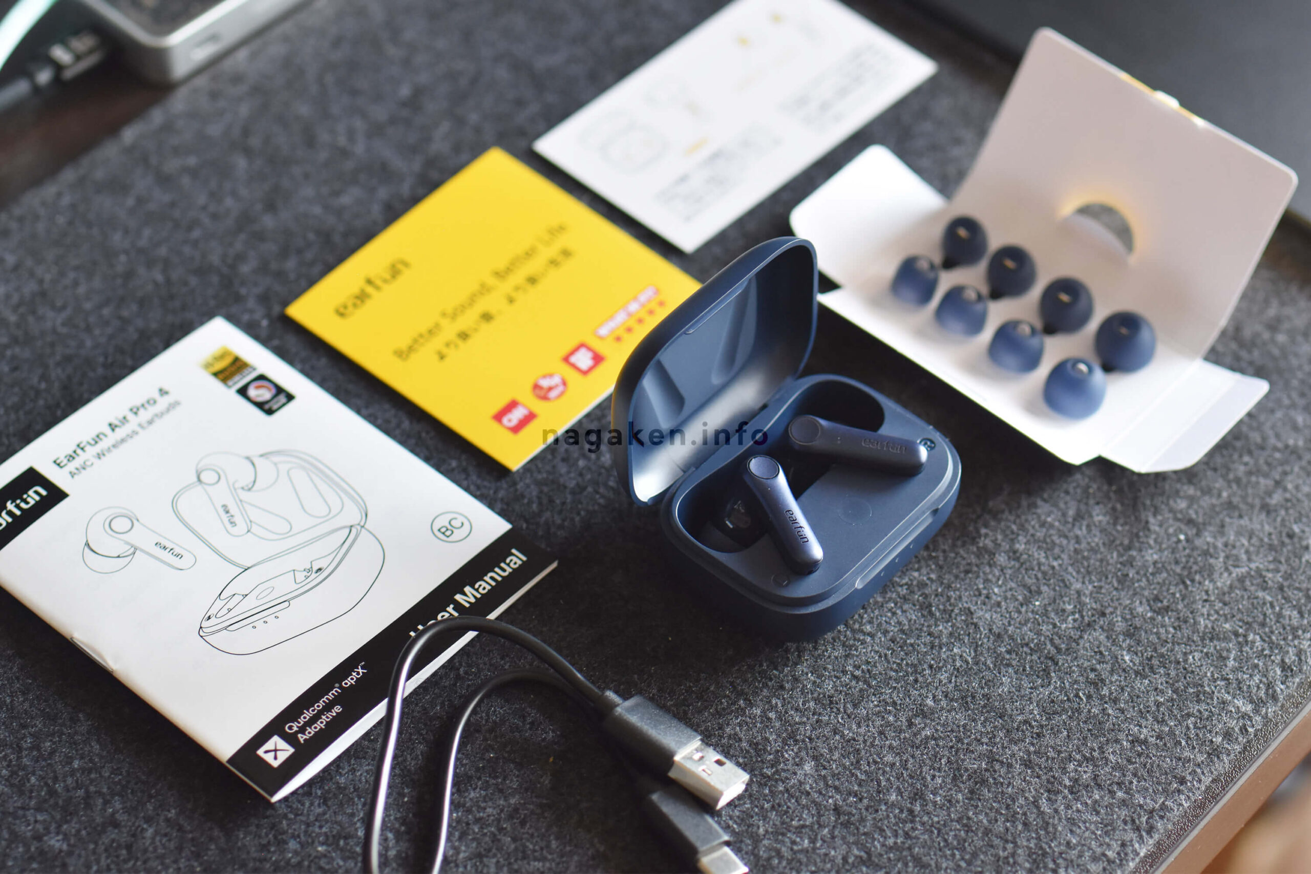EarFun Air Pro 4の付属品・スペック