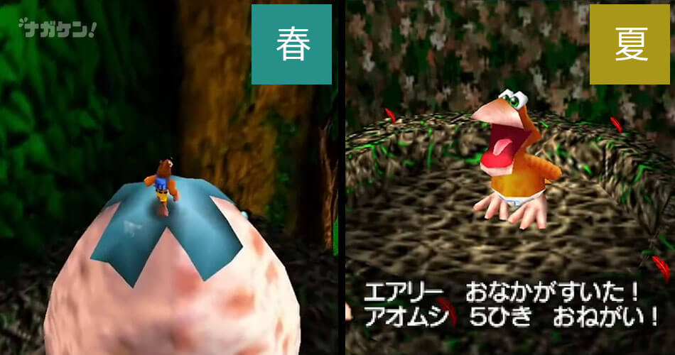 バンジョーとカズーイの大冒険！【カッチコッチなもり｜ジグソーの場所】エアリー（鷹の子）を育てる（春〜冬）