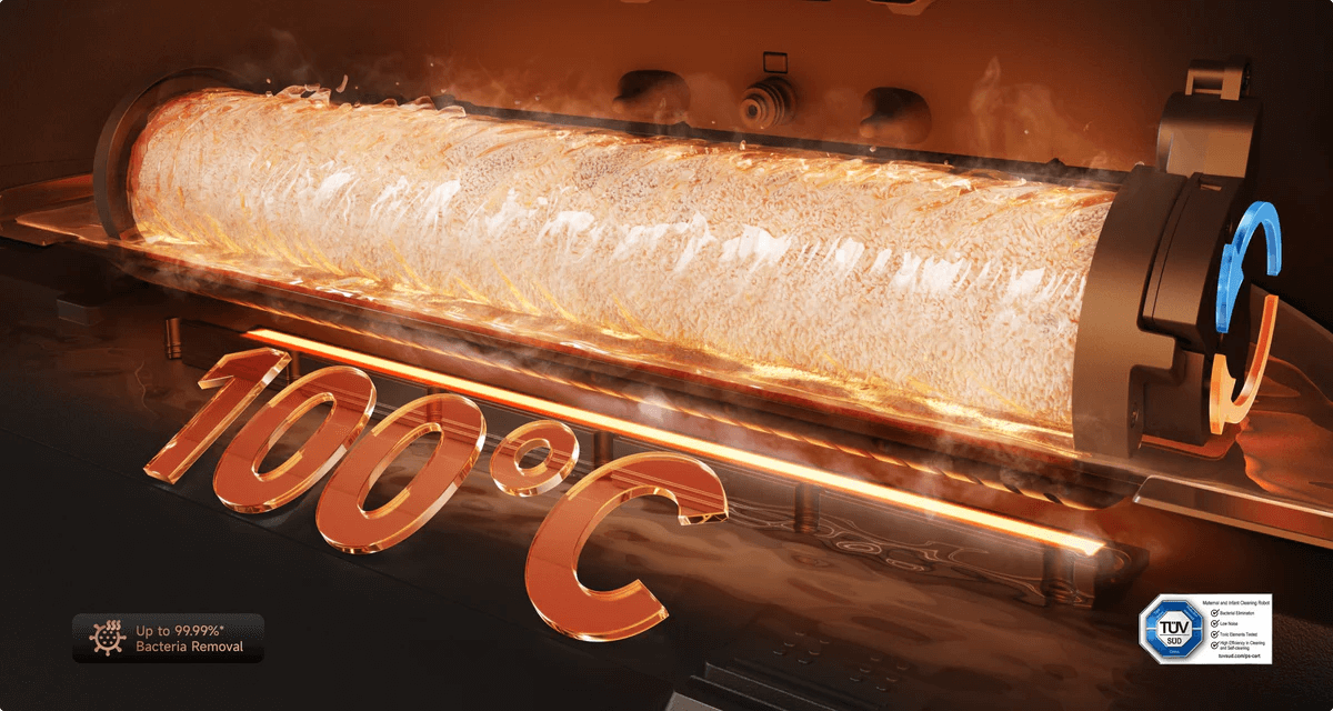 【自動モップケア】高温洗浄・自動乾燥・自動補水のフルオート